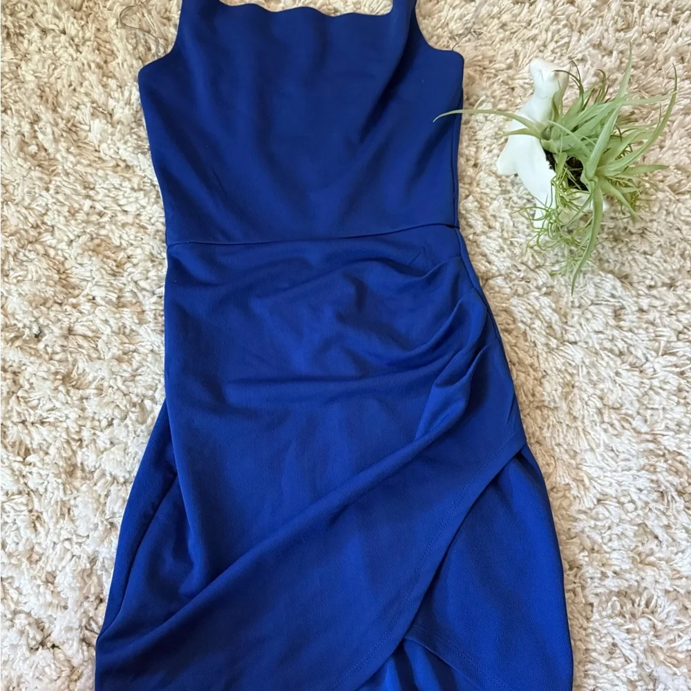 Emerald Sundae Cobalt Asymmetrical Dress - Picture 1 of 5